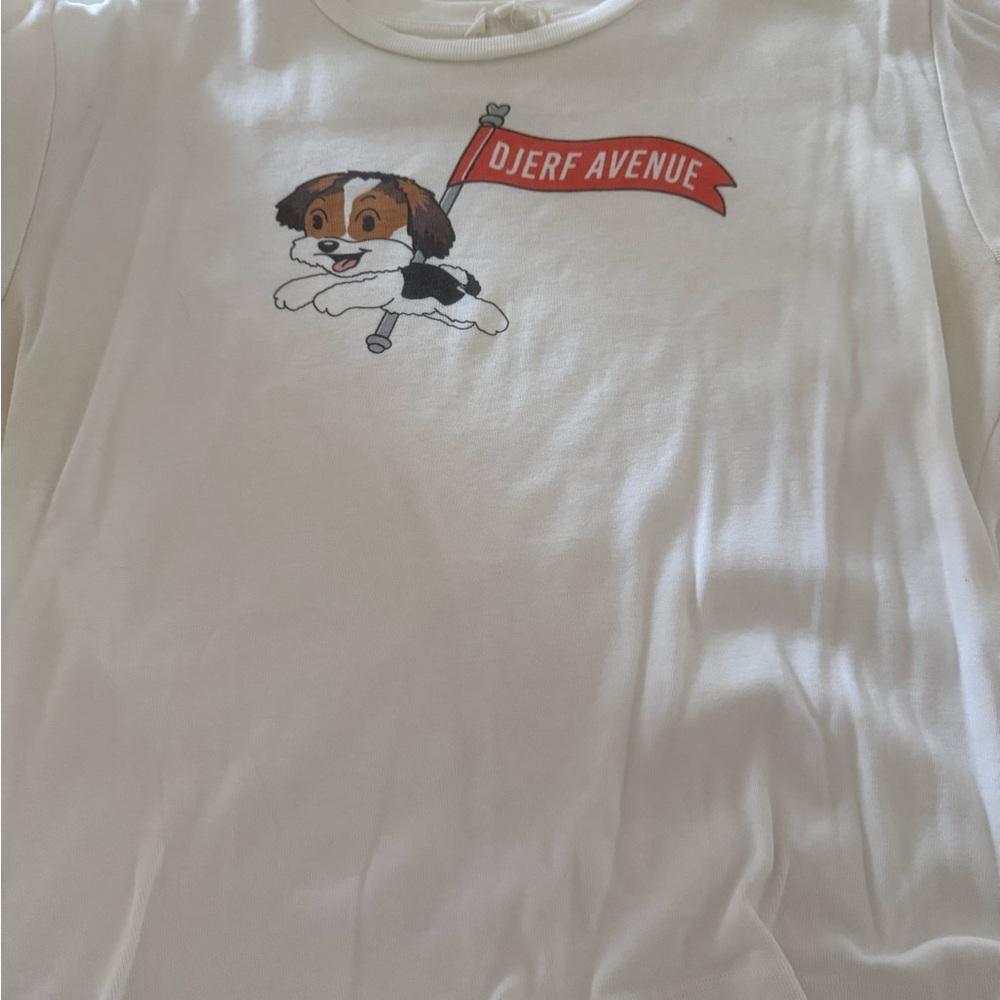 Djerf Avenue Cream Graphic Tee